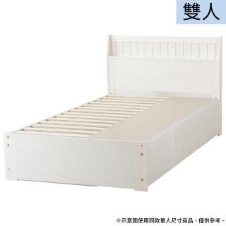 【NITORI 宜得利家居】◎實木雙人床座 床架 T SPIETH3 BOX WW 松木 抽屜型(實木 床座 床架 SPIETH3)