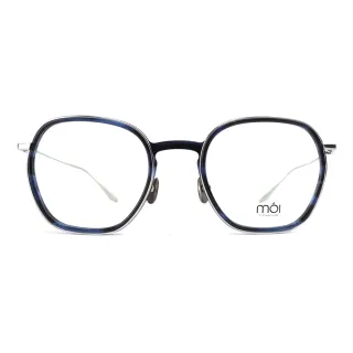 【moi】moi純鈦光學眼鏡:取意法語中的意涵  自我(藍色 T005-02)