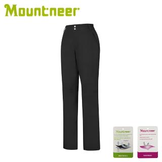 【Mountneer 山林】女 防風防水保暖長褲《黑》12S36/長褲/休閒褲(悠遊山水)