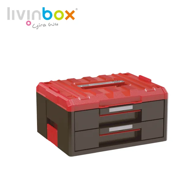 【livinbox 樹德】TB-2D 職人旗艦重載雙抽屜工具箱(工具收納/工具箱)