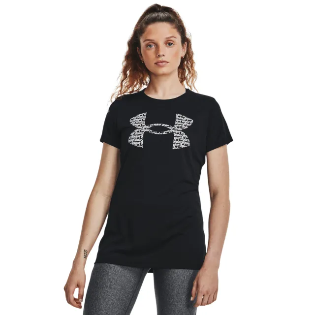 【UNDER ARMOUR】UA 女 Tech Graphic 短T-Shirt_1379467-001(黑色)