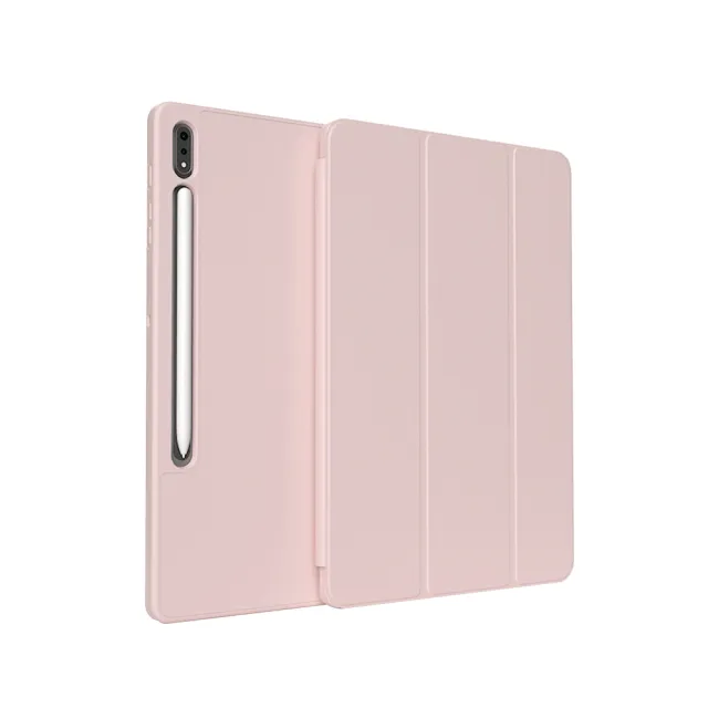 【YUNMI】SAMSUNG Galaxy Tab S9 11吋 三折平板保護殼/套(智慧休眠喚醒/內置筆槽/蜂窩散熱皮套)
