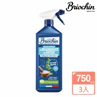 【Jacques Briochin 藍牌碧歐馨】小蘇打萬用泡沫去味清潔劑 750ml 超值3件組(專櫃公司貨)