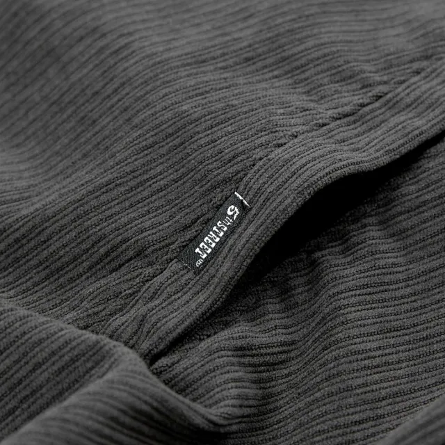 【5th STREET】女裝傘狀中長襯衫-黑灰色(山形系列)