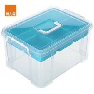 【特力屋】手提雙層整理箱15L 2入 HK-15