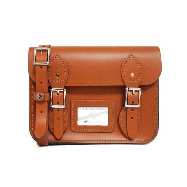 【The Leather Satchel Co.】8.5吋 英國手工牛皮劍橋包 肩背包 側肩包 手拿包(倫敦棕)