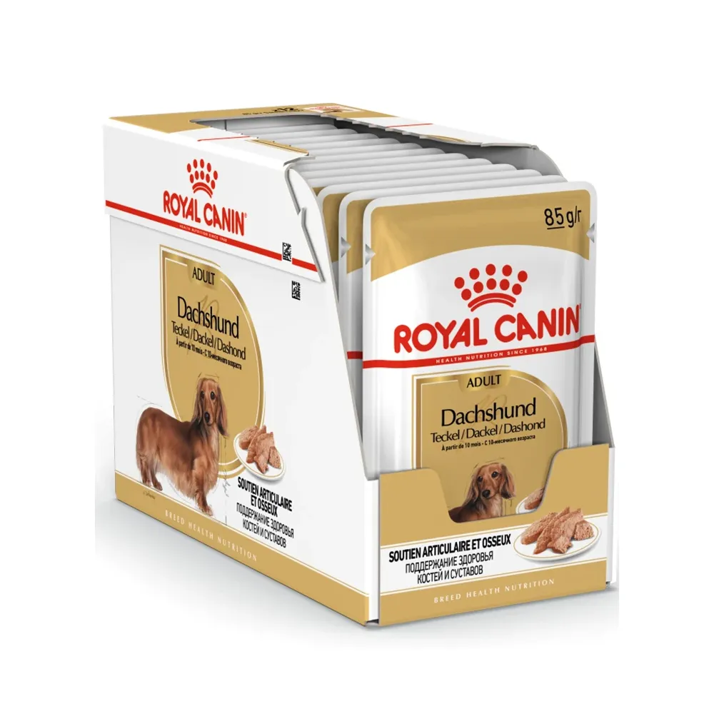 【ROYAL 法國皇家】臘腸成犬專用濕糧 DSW  85Gx12包/盒(主食餐包 狗主食罐 狗餐包 狗濕糧)