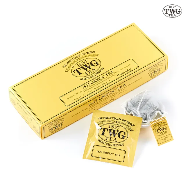 【TWG Tea】手工純棉茶包 1837綠茶 15包/盒(1837 Green Tea ;綠茶)(其他規格)