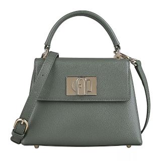 【FURLA 芙拉】1927經典拱門轉扣標誌手提斜背兩用包(MINI/仙人掌綠)