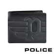 【POLICE】限量2折 頂級NAPPA小牛皮4卡零錢袋男用皮夾 STEMMA系列 全新專櫃展示品(黑色)