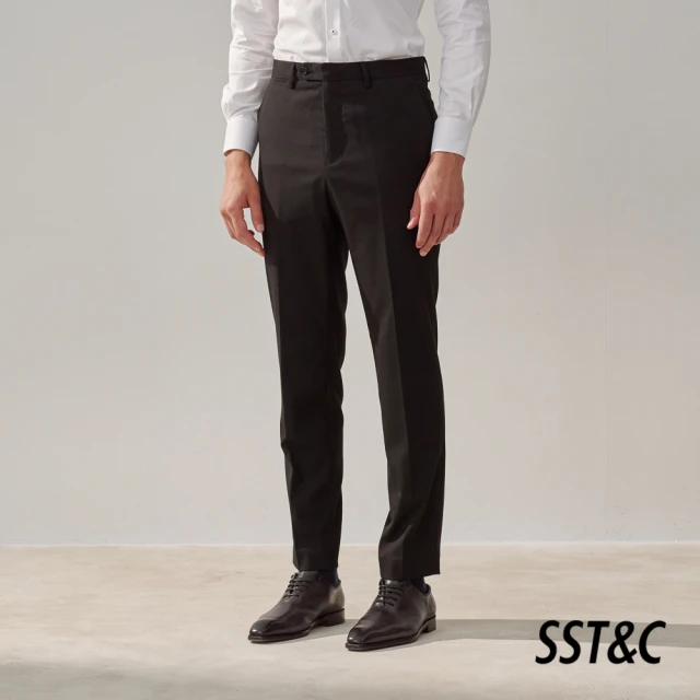 SST&C 新品上市 灰色格紋修身版西裝褲021230800