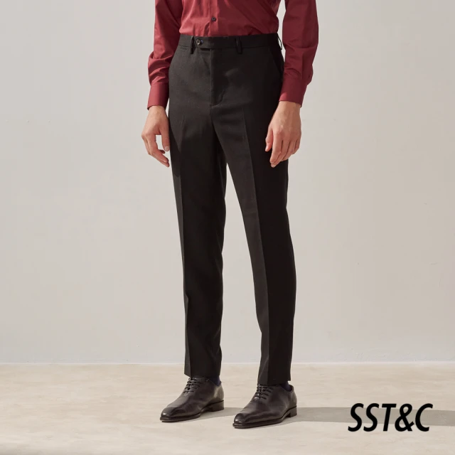 SST&C 新品上市 灰色格紋修身版西裝褲021230800