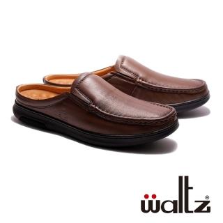 【Waltz】簡約雅痞 真皮 男款 休閒鞋/ 懶人鞋(614033-23 華爾滋皮鞋)