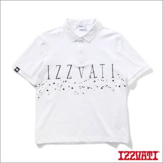 【IZZVATI】潑漆POLO衫-白(品牌POLO衫系列)