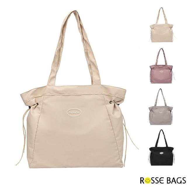 【Rosse Bags】韓版生活潮流牛津布托特包(現+預  米色／黑色／灰色／紫色)