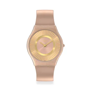 【SWATCH】Swatch SKIN超薄系列手錶 TAWNY RADIACE 男錶 女錶 手錶 瑞士錶 錶(34mm)