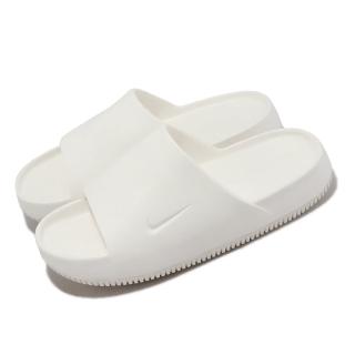 【NIKE 耐吉】拖鞋 Calm Slide 男鞋 女鞋 白 全白 微厚底 麵包拖 運動拖鞋(FD4116-100)