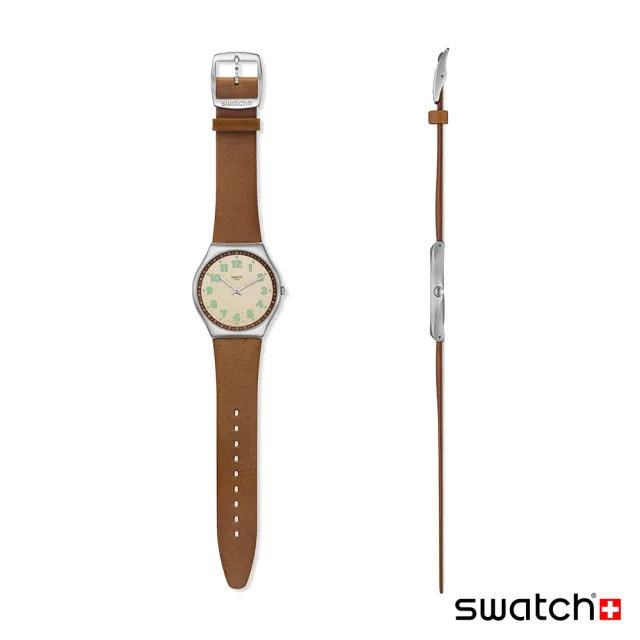 【SWATCH】Skin Irony 超薄金屬系列手錶 TABBY HEPCAT 男錶 女錶 手錶 瑞士錶 金屬錶(42mm)