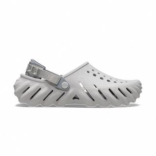 【Crocs】Echo Clog 男鞋 女鞋 灰色 輕量 防水 波波克駱格 洞洞鞋 卡駱馳 布希鞋 涼拖鞋 2079371FT