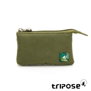 【tripose】漫遊系列巖紋簡約微旅萬用零錢包(抹茶綠)