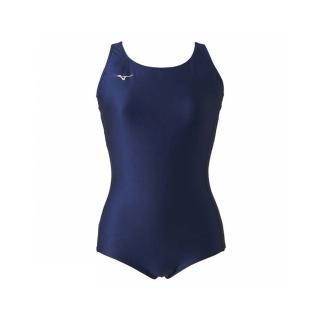 【MIZUNO 美津濃】SWIM 女連身泳裝-泳裝 游泳 競賽 美津濃 丈青銀(N2MAAC0114)