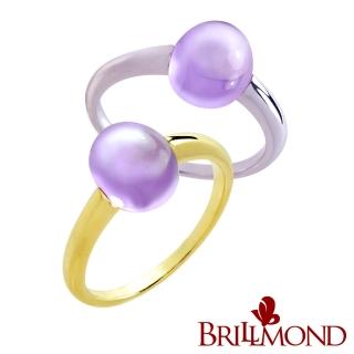 【BRILLMOND JEWELRY】1克拉天然紫水晶925銀戒雙色選(天然1克拉紫水晶 925銀台雙色選)