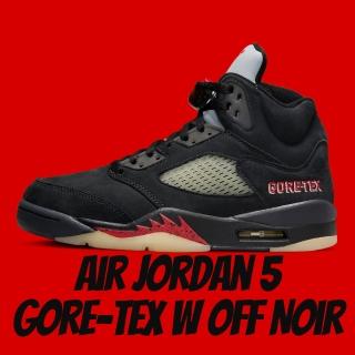 【NIKE 耐吉】休閒鞋 Air Jordan 5 Gore-Tex W Off Noir 黑紅 女鞋 男女段 DR0092-001