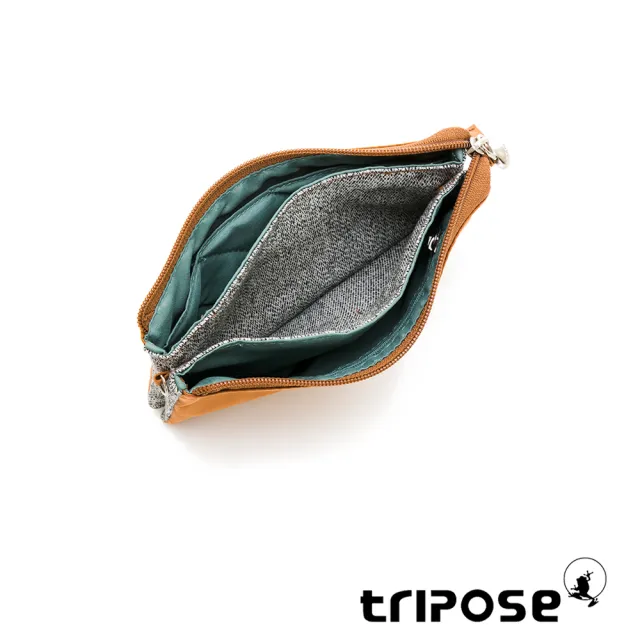 【tripose】漫遊系列岩紋簡約微旅手拿/側肩包(稻禾駝)