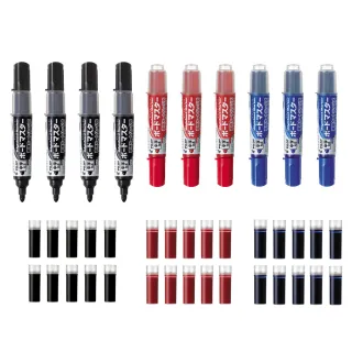 【PILOT 百樂】中字白板筆+卡水組合(10支筆+30支卡水)