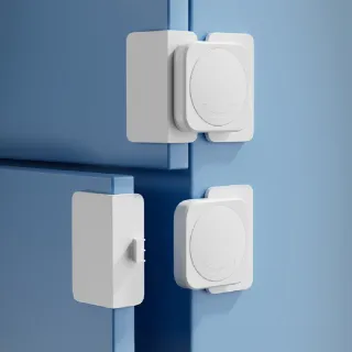 【嬰兒安心】旋轉多功能安全鎖3入(兒童安全 防護鎖 防開鎖 安全扣 櫃子鎖 冰箱鎖 抽屜鎖 窗戶卡扣 防護鎖)