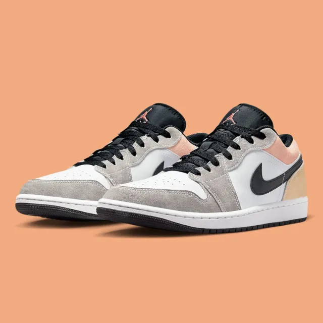 NIKE 耐吉】休閒鞋Air Jordan 1 Low Flight Club GS 飛行俱樂部灰橘大