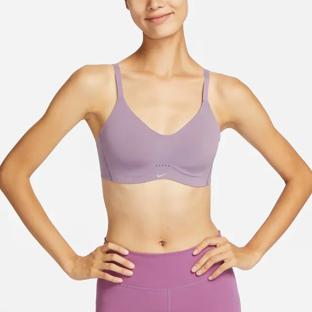 【NIKE 耐吉】運動內衣 細肩帶 訓練 AS W NK ALATE MINIMALIST BRA 女 紫(DM0527537)