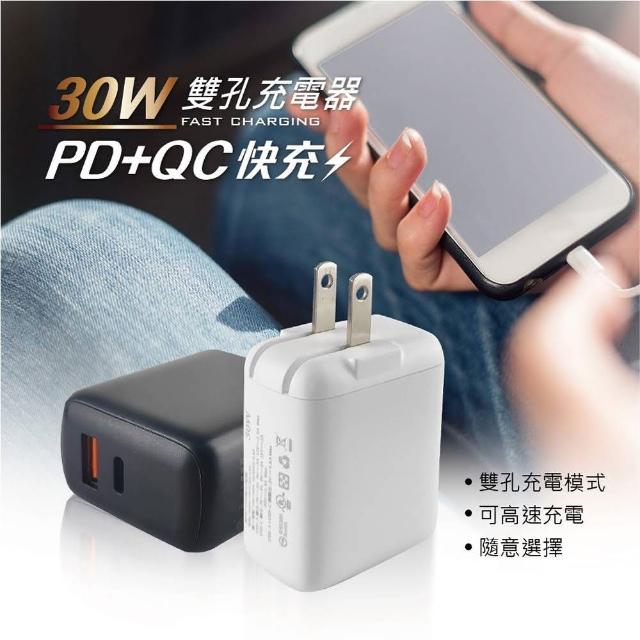 【ONAIR】Mine 30W雙孔1A1C快速充電器PD+QC