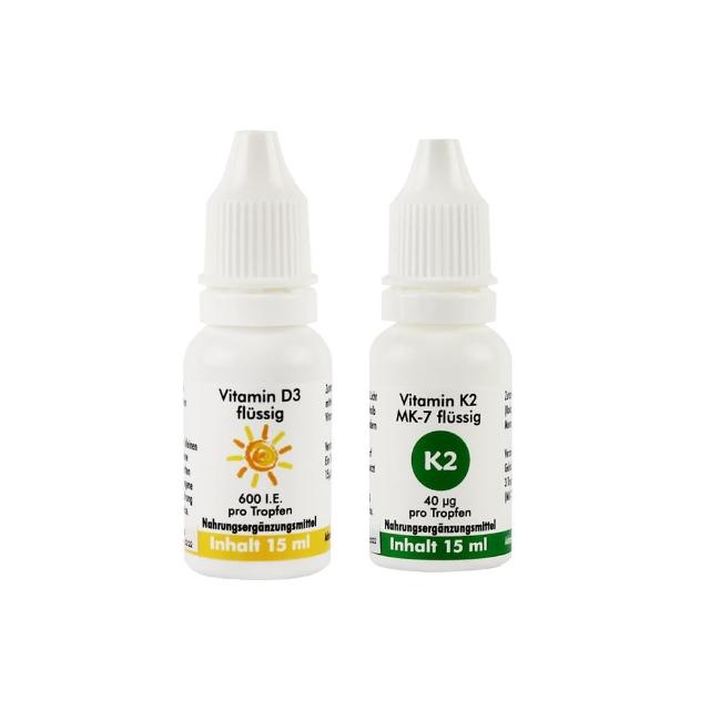 【德國 Natural Fit 活粒適】陽光活力組(維他命D3-15ml+維他命K2-15ml)