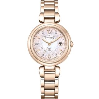 【CITIZEN 星辰】XC Sakura pink 限量鈦金屬 光動能電波腕錶 29mm(ES9467-62W)