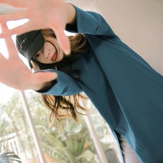 【OB 嚴選】純色多色高含棉長版側開衩長袖上衣 《AB16212》