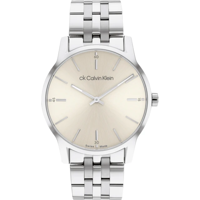 Calvin Klein 凱文克萊 CK 瑞士製中性簡約手錶-40mm 情人節禮物 父親節(25000009)