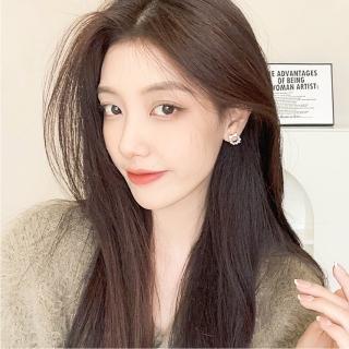 【SUMMER一夏】韓國設計無耳洞耳環 輕奢白色蝴蝶結小珍珠圓型精緻獨特設計蚊香盤耳環(法式巴洛克風)