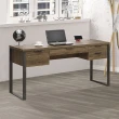 【AT HOME】書桌椅組-5尺胡桃色USB四抽收納書桌/電腦桌/工作桌+升降椅 現代鄉村(雅博德)