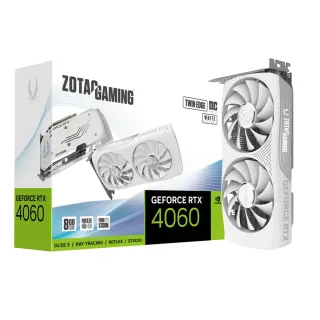 【ZOTAC 索泰】GAMING GeForce RTX 4060 8GB Twin Edge OC White Edition 顯示卡