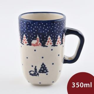 【美學生活 波蘭陶】波蘭陶 Manufaktura 陶瓷馬克杯 咖啡杯 水杯 茶杯 350ml 波蘭手工製(靜謐冬夜系列)