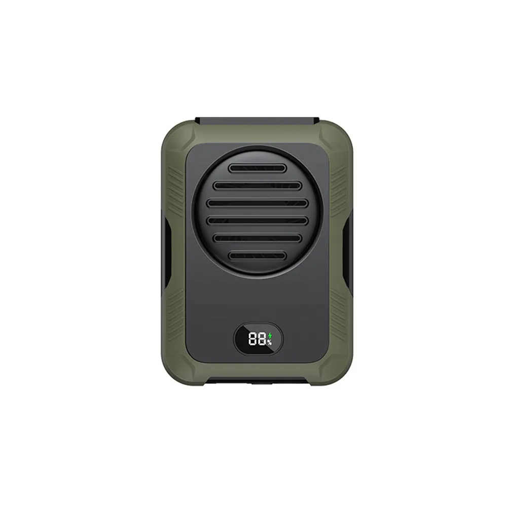 【SHANER】隨身外掛風扇-2000mah款(可掛脖掛腰掛背包/三檔風力自由調整/機身硅膠保護不易碎)