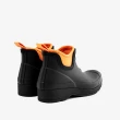 【HUNTER】女鞋-PLAY潛水布拼接切爾西踝靴(黑色/陽光橘)