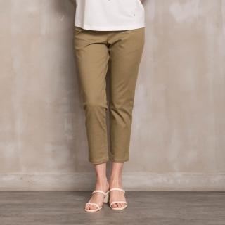 【perng yuh 芃諭名品】*夏綠格調 微彈 仿牛仔 九分窄管褲(2023 AW Collection｜2C秋冬系列)