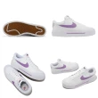 【NIKE 耐吉】休閒鞋 Wmns Court Legacy Lift 女鞋 白 紫 皮革 厚底 增高 復古 縫線(DM7590-103)
