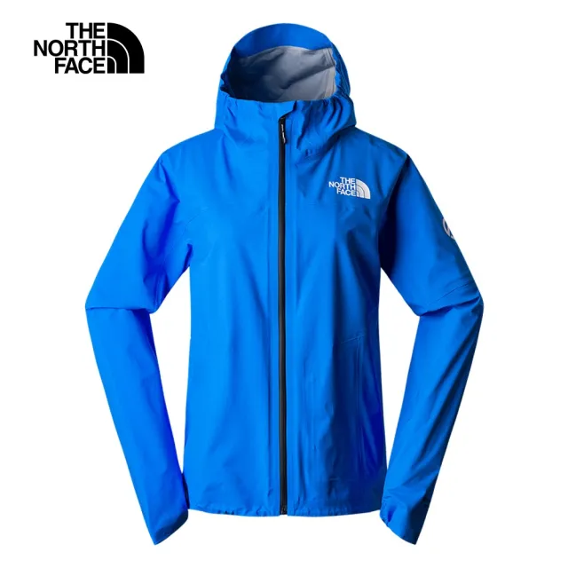 【The North Face 官方旗艦】北面女款藍色FUTURELIGHT防水透氣可打包連帽衝鋒衣｜7ZTXI0K