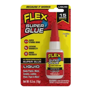 【FLEX SEAL】飛速超級瞬間膠15g-液狀(Flex Super Glue 快乾膠 強力膠 黏膠)