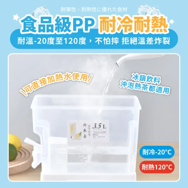 雙重過濾冰箱冷水壺3.5L 免運費(附架高底座/冰箱冷水壺/茶壺/桌上壺/濾水壺/露營/中秋烤肉)