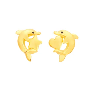 【幸運草金飾】幸福原點 黃金耳環(金重 0.39錢±0.08)