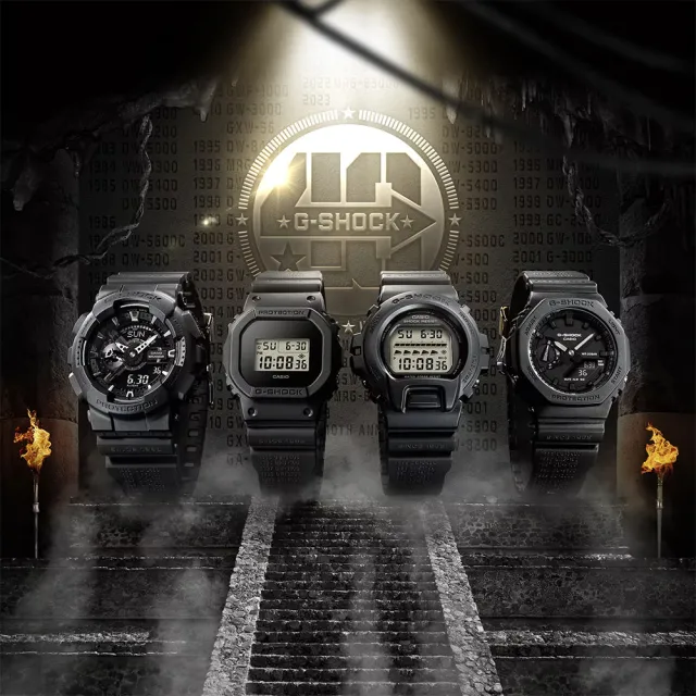 CASIO 卡西歐】G-SHOCK 40周年全黑限量版手錶(GA-114RE-1A) - momo購物